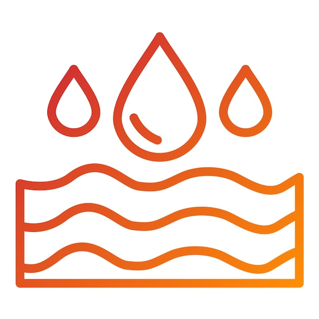 Diseño vectorial de estilo de icono de gota grande