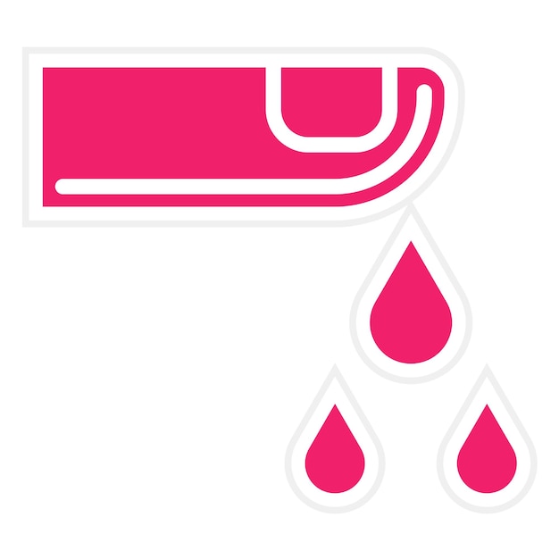 Diseño vectorial Estilo del icono de la gota de sangre