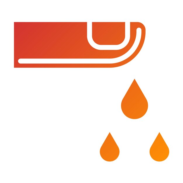 Diseño vectorial Estilo del icono de la gota de sangre