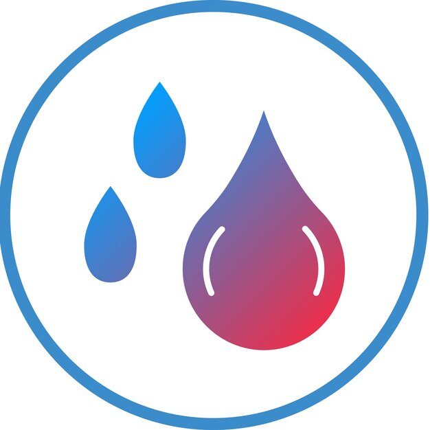 Diseño vectorial Estilo del icono de gotas de agua