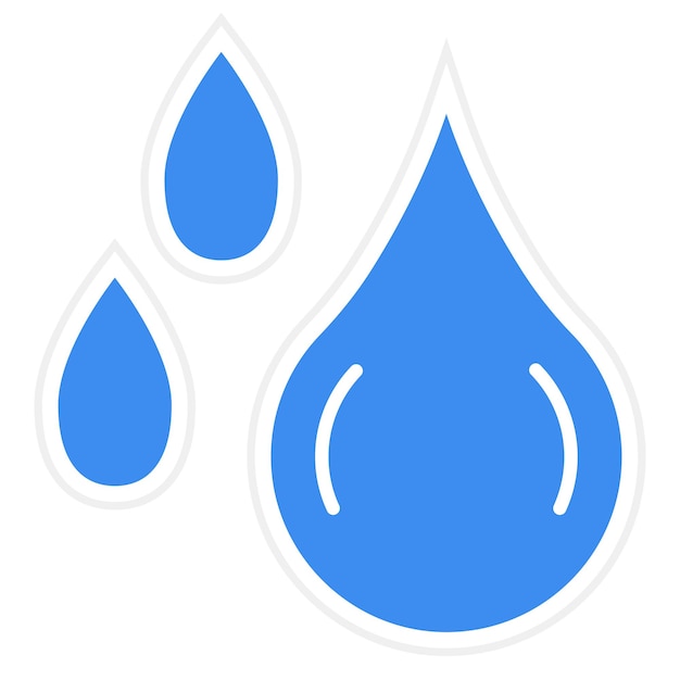Diseño vectorial Estilo del icono de gotas de agua