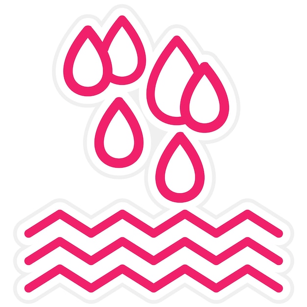 Diseño vectorial Estilo del icono de gotas de agua