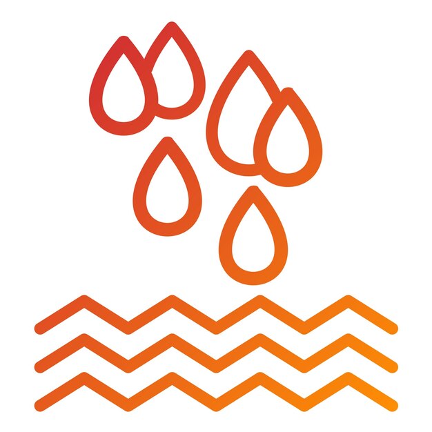 Diseño vectorial Estilo del icono de gotas de agua