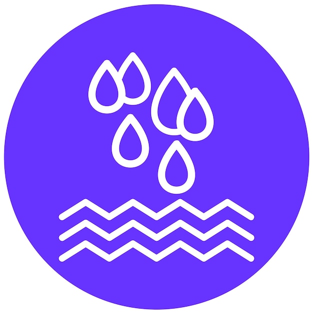 Diseño vectorial Estilo del icono de gotas de agua