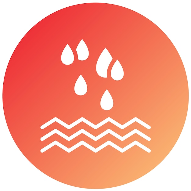 Diseño vectorial Estilo del icono de gotas de agua