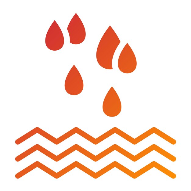Diseño vectorial Estilo del icono de gotas de agua
