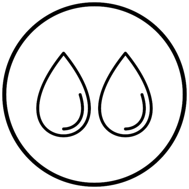 Diseño vectorial Estilo del icono de gotas de agua