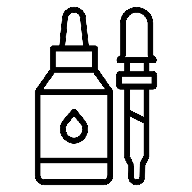 Diseño vectorial Estilo del icono de las gotas oculares