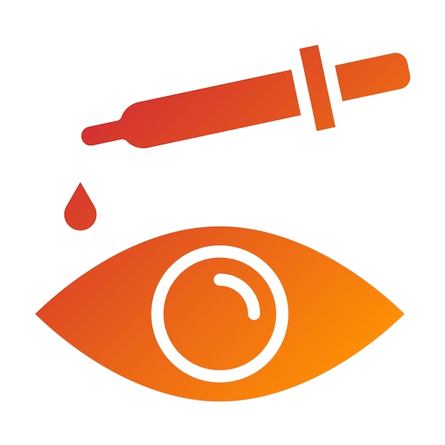 Diseño vectorial Estilo del icono de las gotas oculares