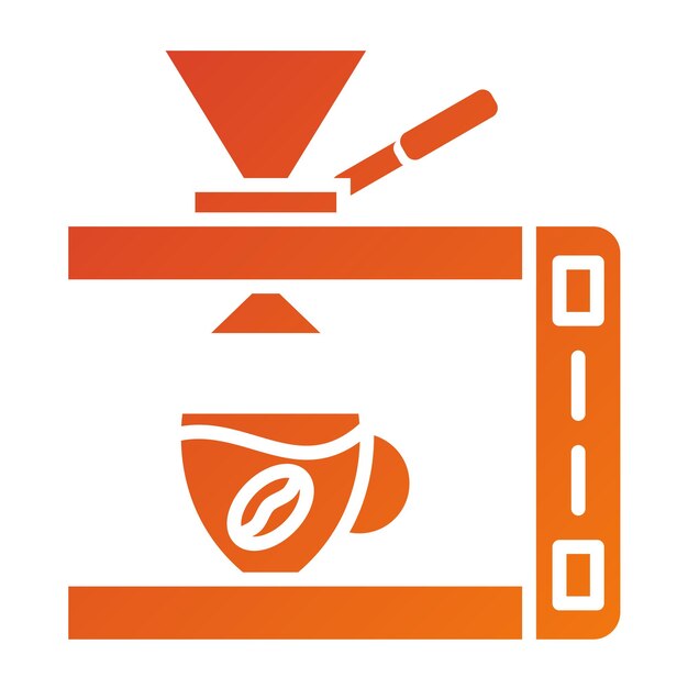 Diseño vectorial de estilo de icono de goteo de café