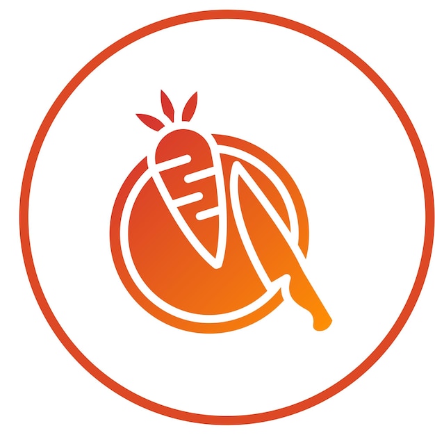 Diseño vectorial estilo icono gourmet vegano