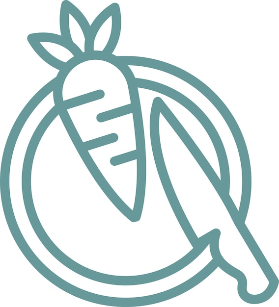Diseño vectorial estilo icono gourmet vegano