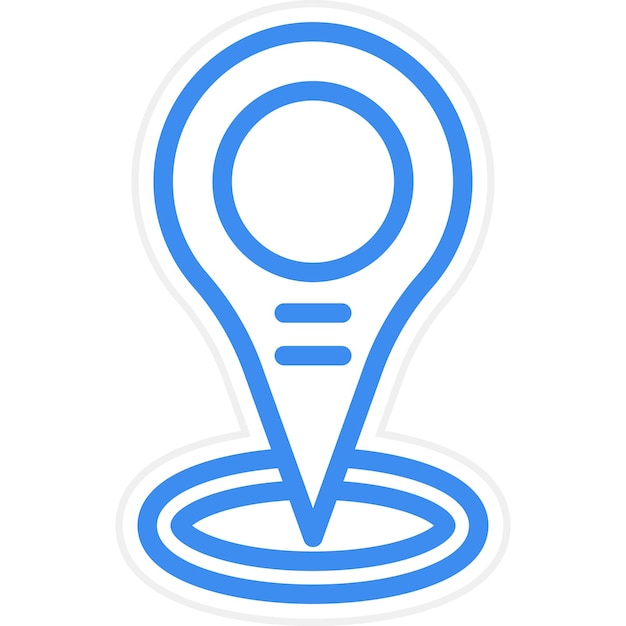 Diseño vectorial del estilo del icono GPS