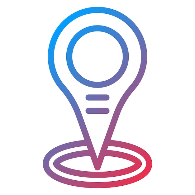 Diseño vectorial del estilo del icono GPS