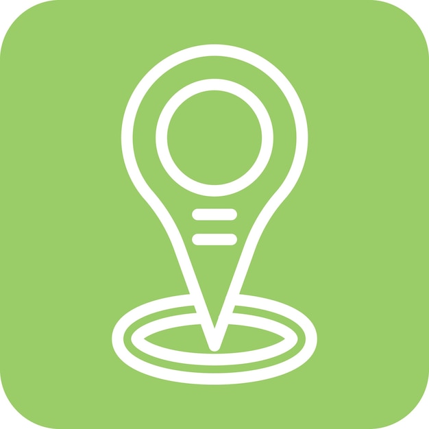 Diseño vectorial del estilo del icono GPS