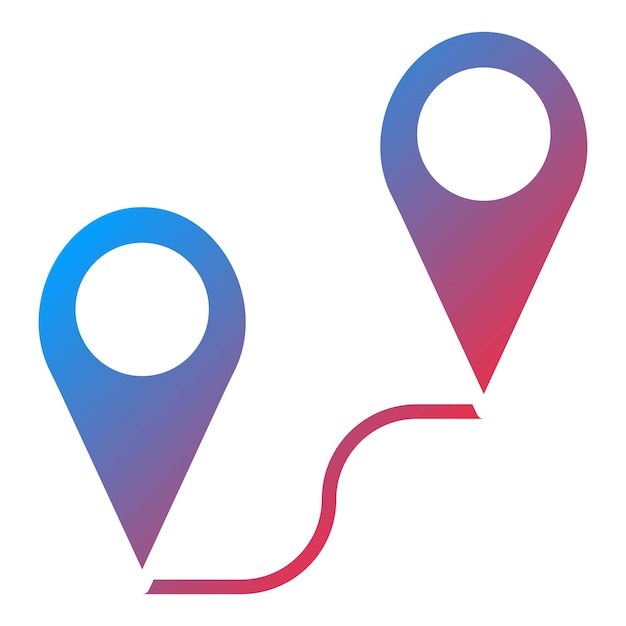 Diseño vectorial del estilo del icono GPS