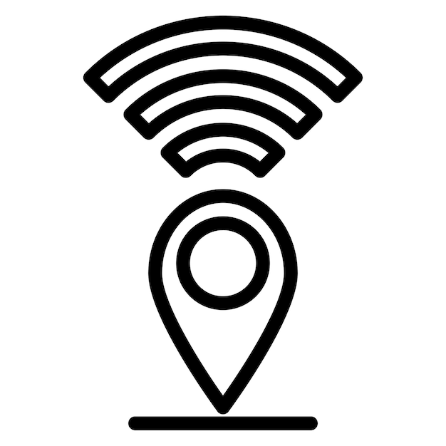 Diseño vectorial del estilo del icono GPS