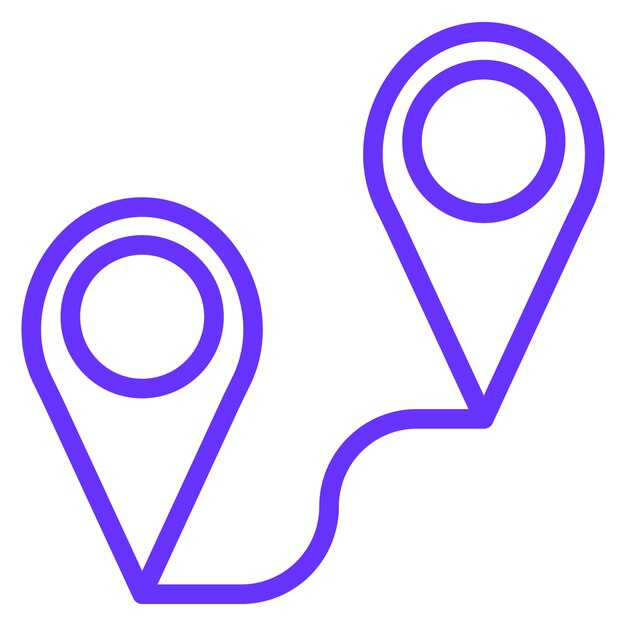 Diseño vectorial del estilo del icono GPS