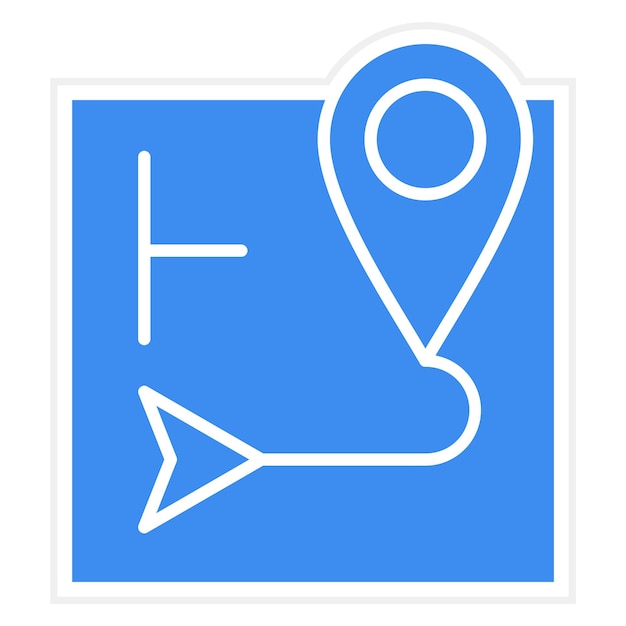 Diseño vectorial del estilo del icono GPS