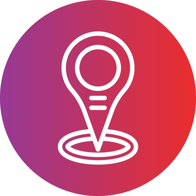 Diseño vectorial del estilo del icono GPS