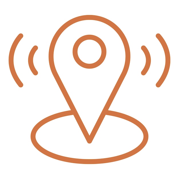 Diseño vectorial del estilo del icono GPS