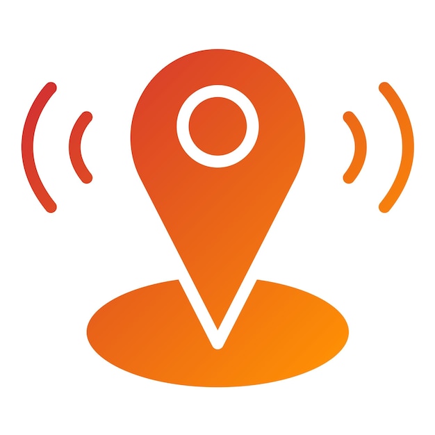 Diseño vectorial del estilo del icono GPS