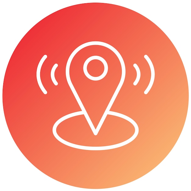 Diseño vectorial del estilo del icono GPS