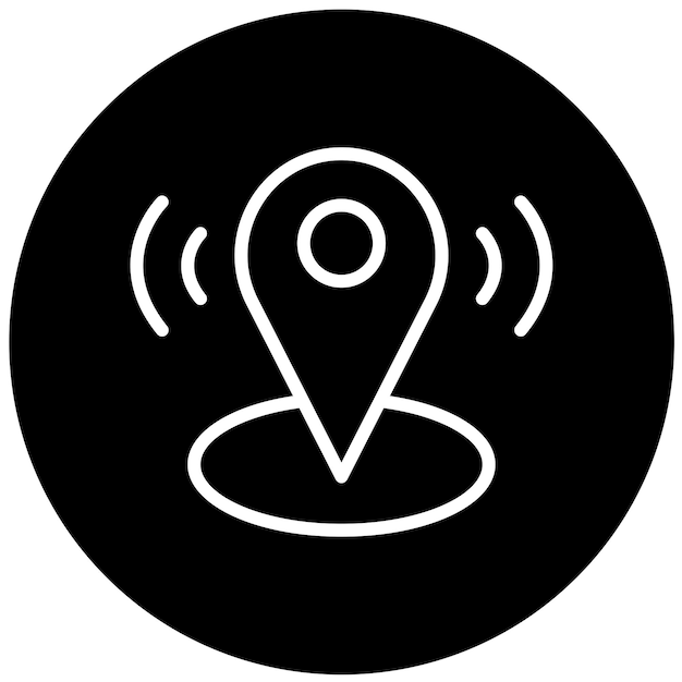 Diseño vectorial del estilo del icono GPS