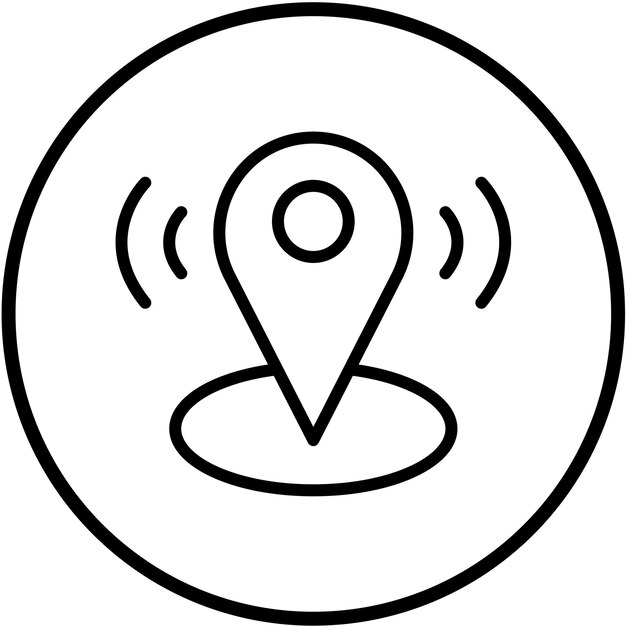 Diseño vectorial del estilo del icono GPS