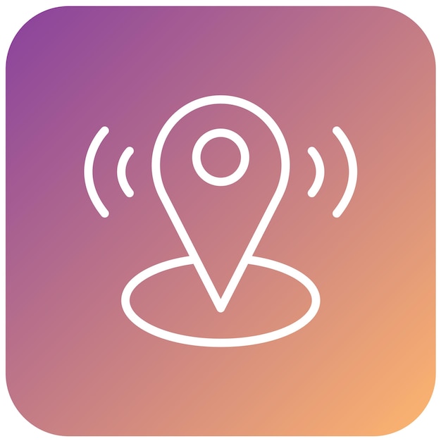 Diseño vectorial del estilo del icono GPS
