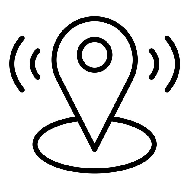 Diseño vectorial del estilo del icono GPS