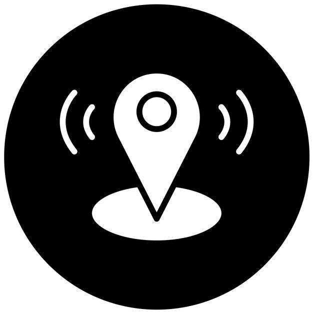 Diseño vectorial del estilo del icono GPS