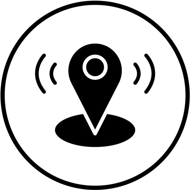 Diseño vectorial del estilo del icono GPS