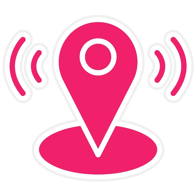 Diseño vectorial del estilo del icono GPS