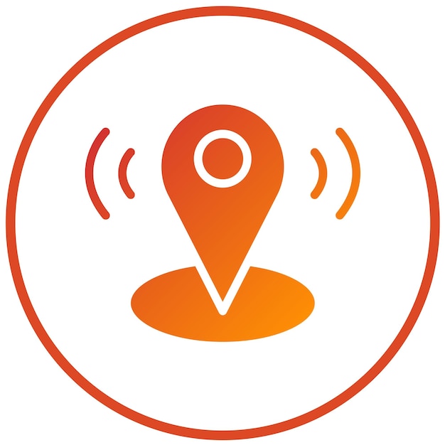 Diseño vectorial del estilo del icono GPS