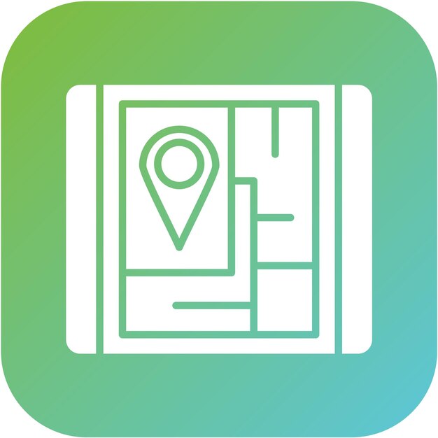 Diseño vectorial del estilo del icono GPS