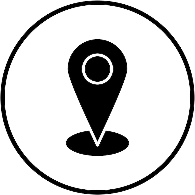 Diseño vectorial del estilo del icono GPS