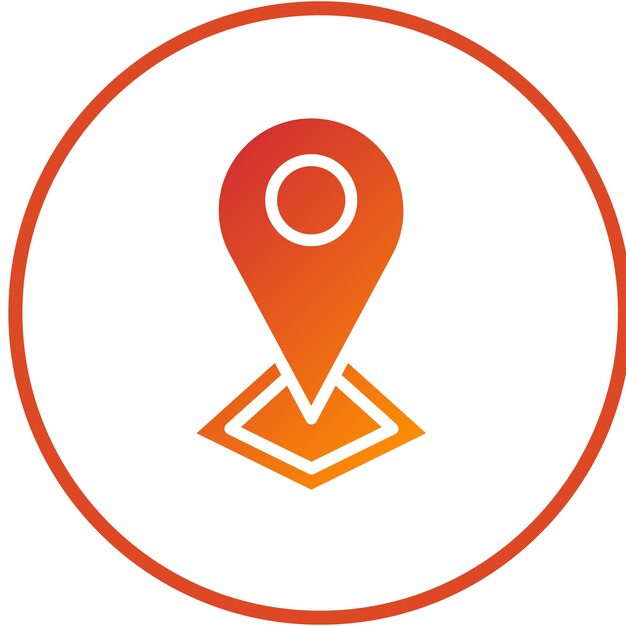 Diseño vectorial del estilo del icono GPS