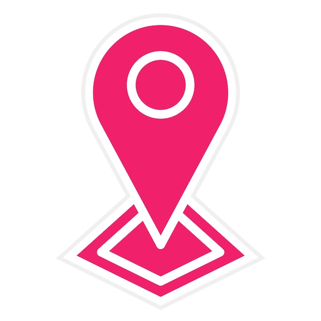 Diseño vectorial del estilo del icono GPS