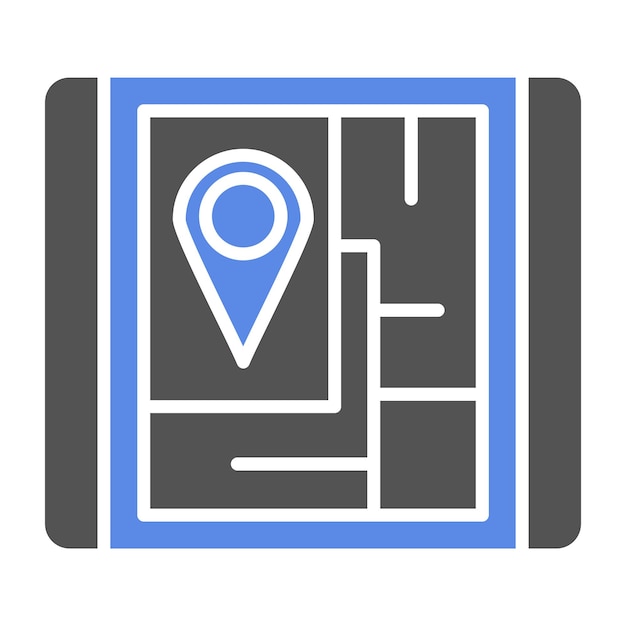 Diseño vectorial del estilo del icono GPS