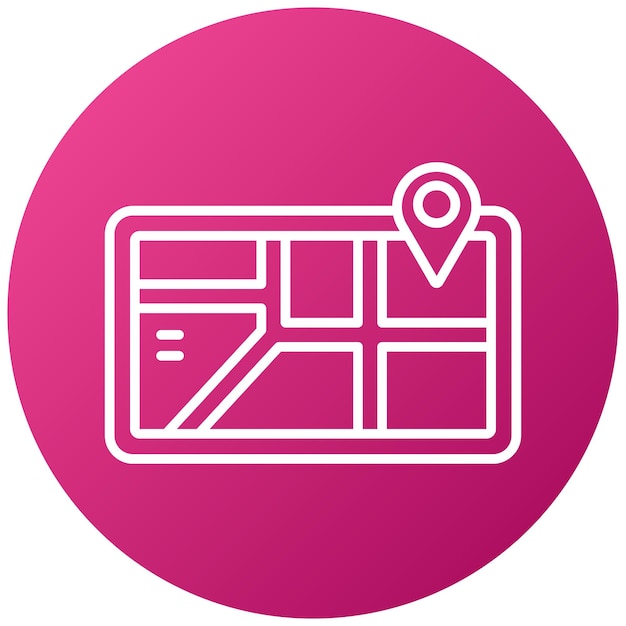 Diseño vectorial del estilo del icono GPS