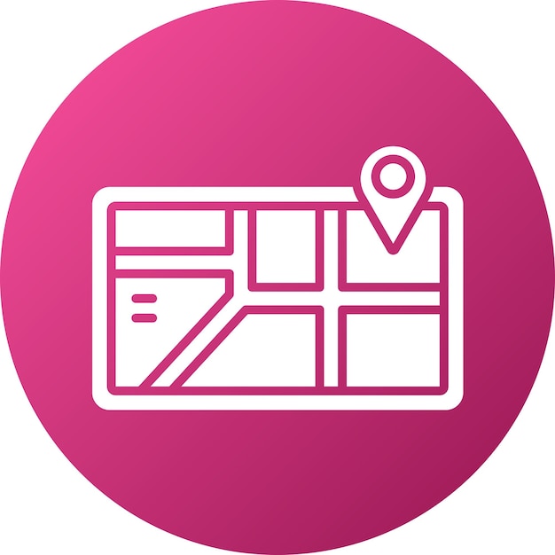 Diseño vectorial del estilo del icono GPS