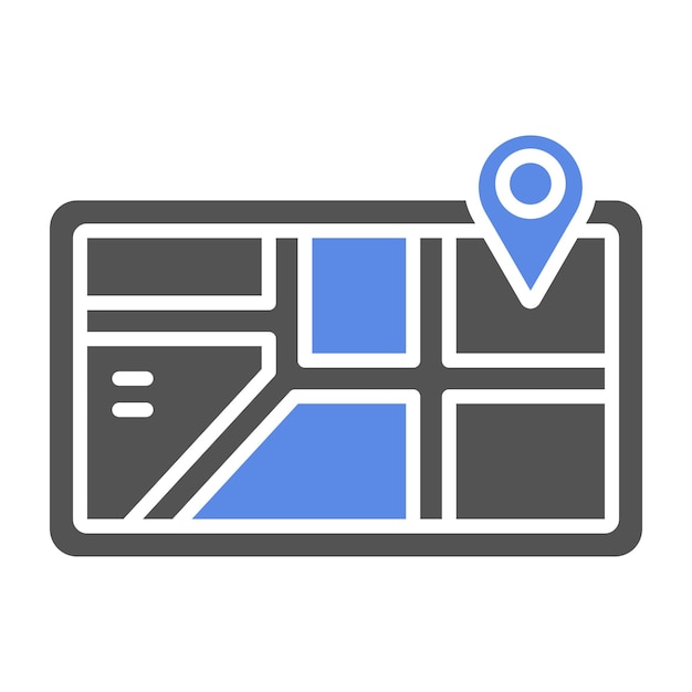 Diseño vectorial del estilo del icono GPS