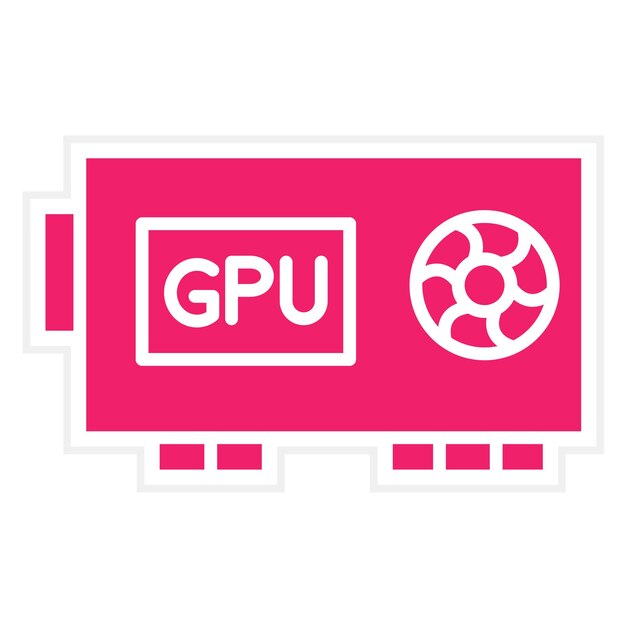 Diseño vectorial de estilo de icono Gpu