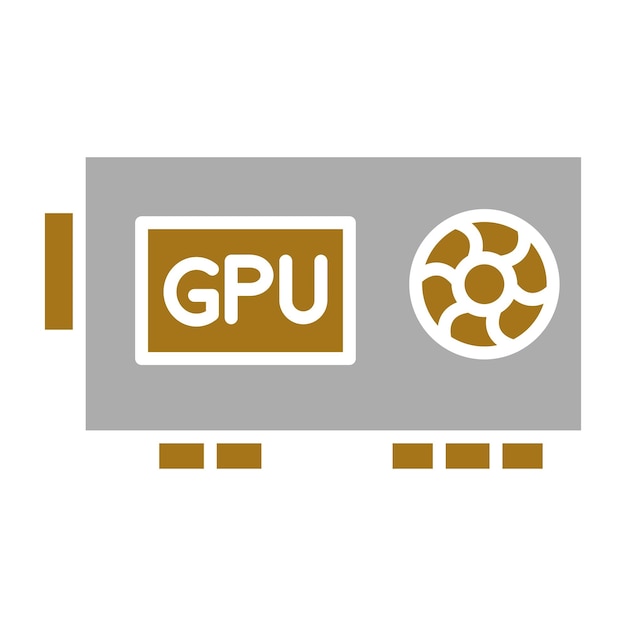 Diseño vectorial de estilo de icono Gpu