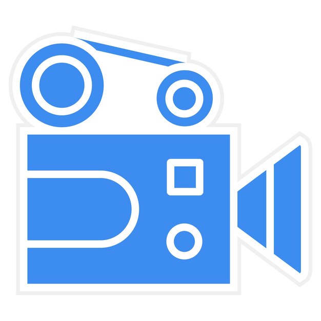 Diseño vectorial Estilo del icono de grabación de video
