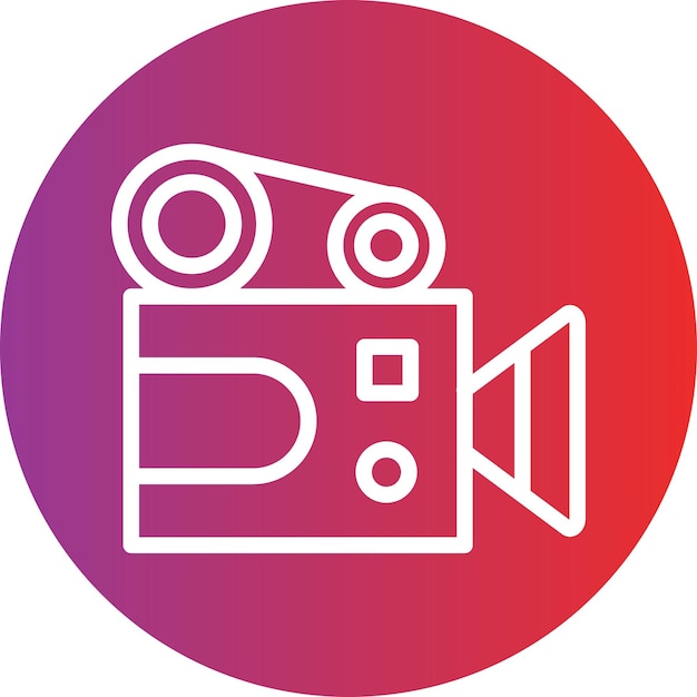 Diseño vectorial Estilo del icono de grabación de video