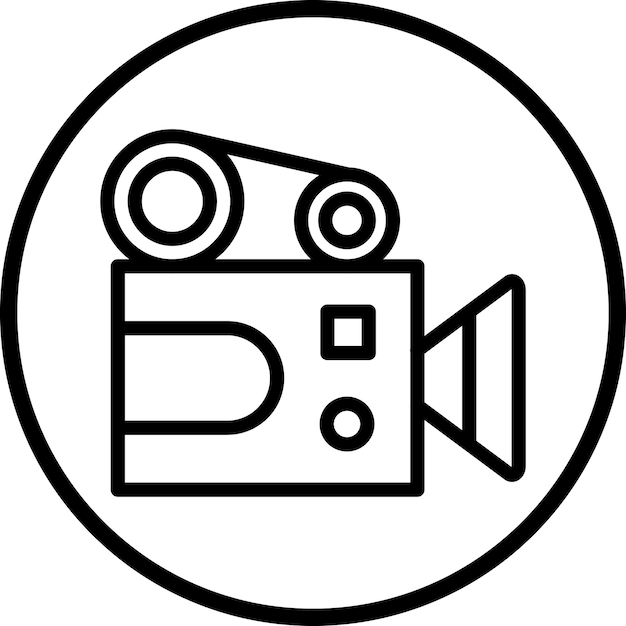 Diseño vectorial Estilo del icono de grabación de video
