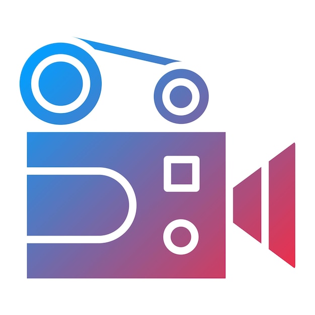 Diseño vectorial Estilo del icono de grabación de video