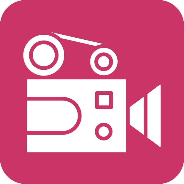 Diseño vectorial Estilo del icono de grabación de video